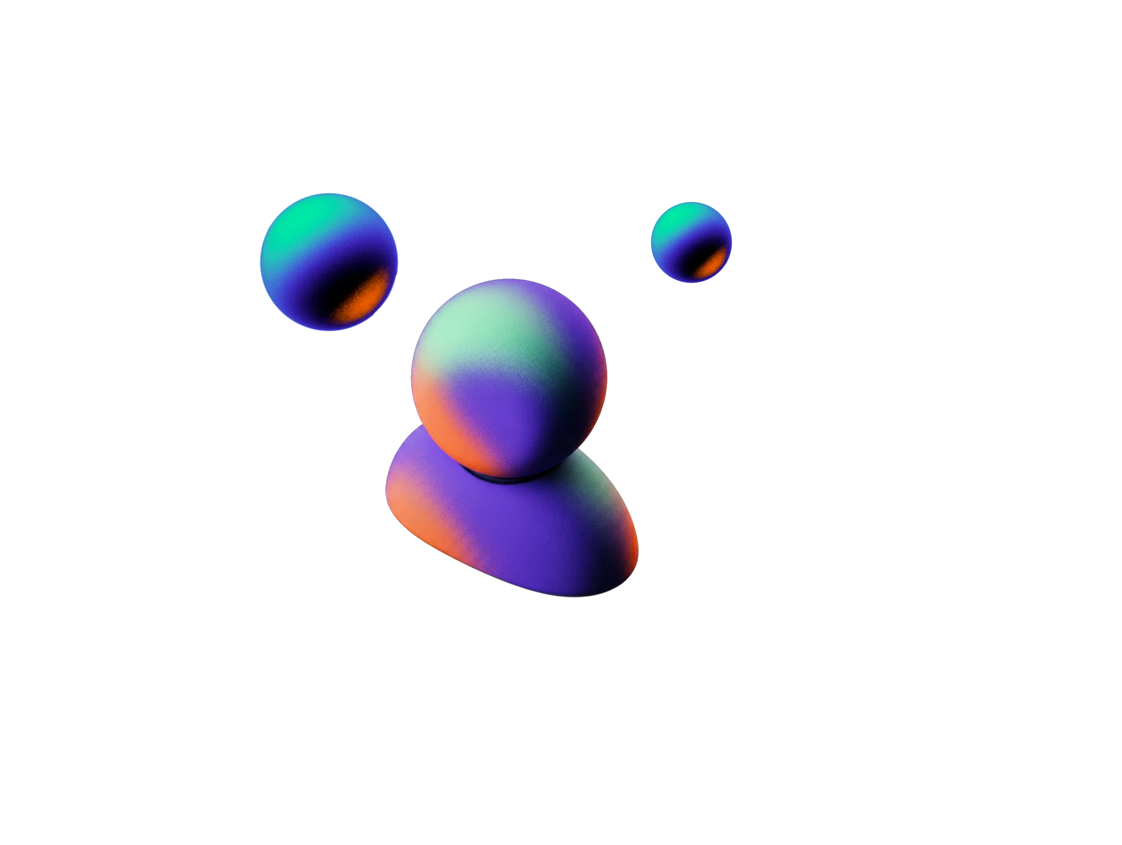 A small earner figure with two satellite orbs